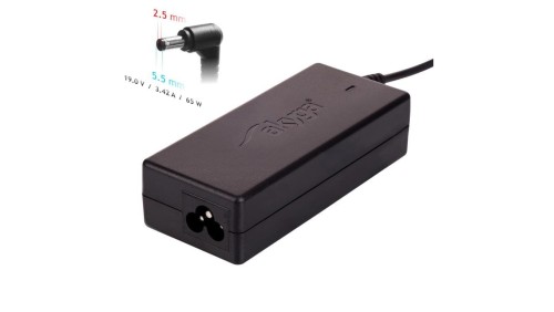 Zasilacz do notebooka Akyga AK-ND-01 19V / 3.42A 65W 5.5 x 2.5 mm ASUS / TOSHIBA / LENOVO 1.2m