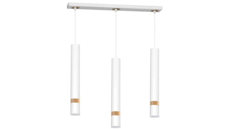 Lampa wisząca JOKER WHITE/WOOD 3xGU10 MLP6302 Milagro