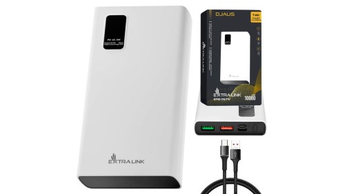 Powerbank Power bank, Fast Charging, USB-C Extralink EPB-067W 10000mAh Biały