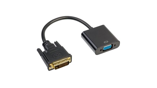 Konwerter adapter z kablem Akyga AK-AD-50 DVI 24+1 pin (m) / VGA (f) 15cm