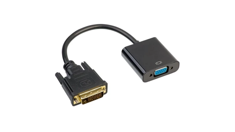 Konwerter adapter z kablem Akyga AK-AD-50 DVI 24+1 pin (m) / VGA (f) 15cm