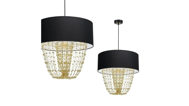 Lampa wisząca ALMERIA BLACK/GOLD 1xE27 MLP6442 Milagro