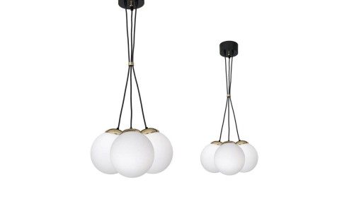 Lampa wisząca SPARTA BLACK / GOLD 3xE14 MLP6499 Milagro