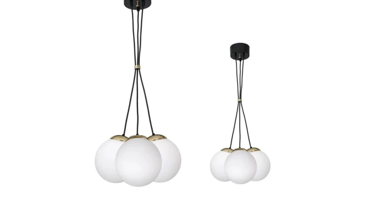 Lampa wisząca SPARTA BLACK / GOLD 3xE14 MLP6499 Milagro