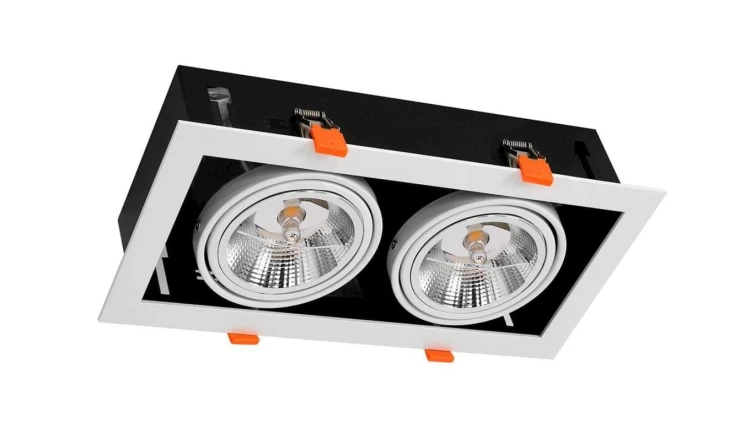 Oprawa Podtynkowa Plaza 2xGU10 AR111 Biała ML4741 Milagro