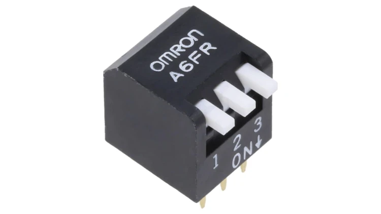 Przełącznik DIP-SWITCH OFF-ON 0,025A/24VDC Poz 2 -20÷70C A6FR-3104