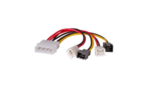 Adapter z kablem Akyga AK-CA-34 Molex (m) / 2x 3 pin 12V (m) / 2x 3 pin 5V (m) 4x 15cm