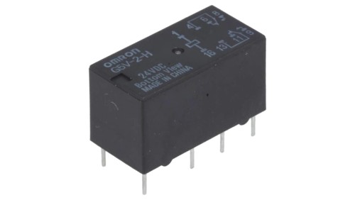 Przekaźnik elektromagnetyczny DPDT Ucewki 24VDC 0,5A/125VAC G5V-2-H 24VDC