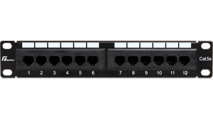 Patch panel 10 12 portów (PGF-5EUTP12-B4) GETFORT
