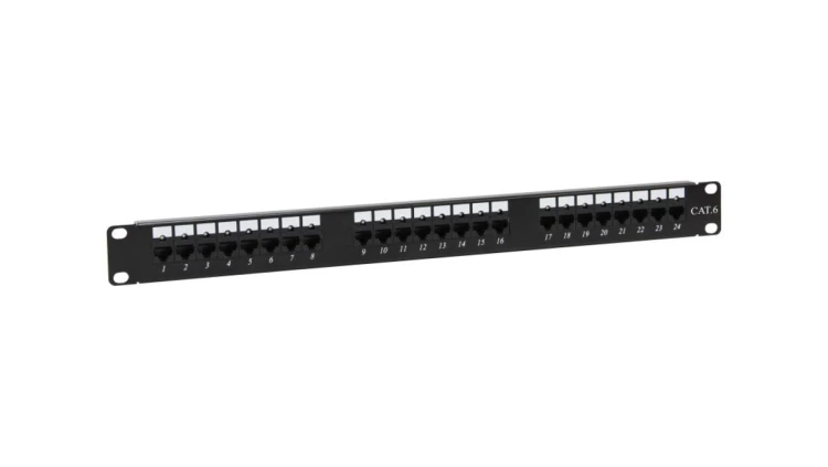 Patch panel NAVI LED UTP kat.6 24 porty LSA 1U PKL002