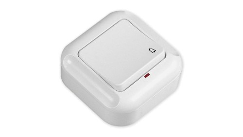 TURKUS Przycisk dzwonek natynkowy podświetlany biały WNT-7Tb/s
