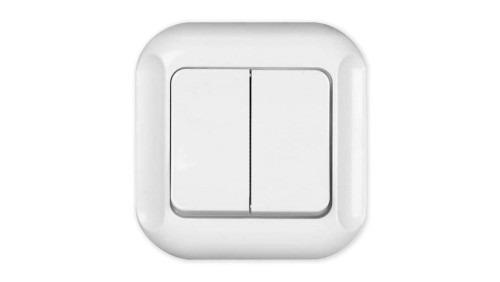 TOPAZ Łącznik podwójny ŻALUZJOWY ZWIERNY podtynkowy biały WP-10Tb/Z