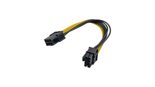Adapter z kablem Akyga AK-CA-07 PCI-E 6 pin (m) / PCI-E 8 pin (f) 20cm