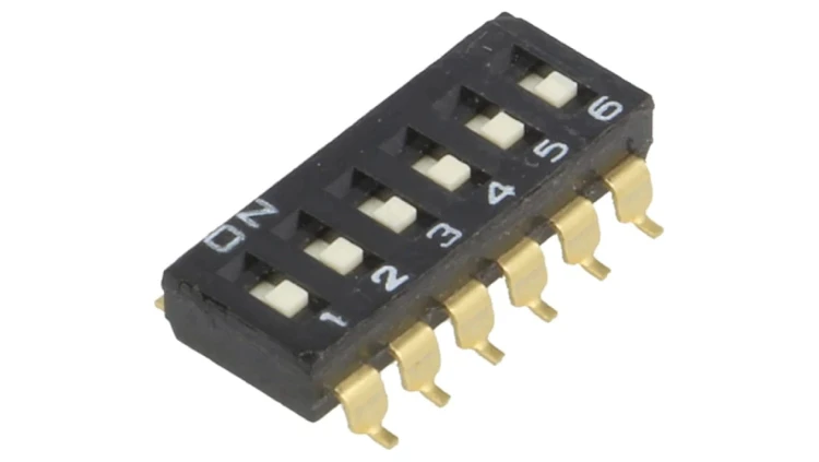 Przełącznik DIP-SWITCH Ilość sekcji 6 ON-OFF 0,025A/24VDC A6S-6101-H