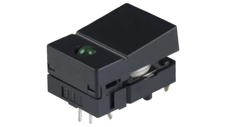 Przełącznik klawiaturowy Poz 2 SPST-NO 0,05A/24VDC czarny B3J-4100