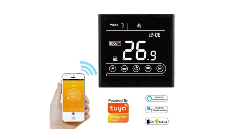 Termostat Pokojowy PHILUX - czarny - WiFi TUYA