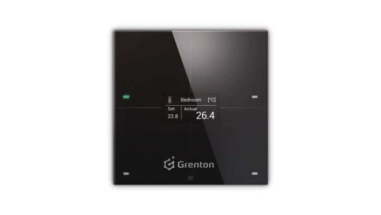 GRENTON SMART PANEL 4B, OLED, TF-Bus, CZARNY, SPS-204-T-01