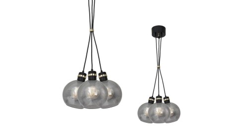 Lampa wisząca OMEGA BLACK / GOLD 3xE27 MLP6532 Milagro