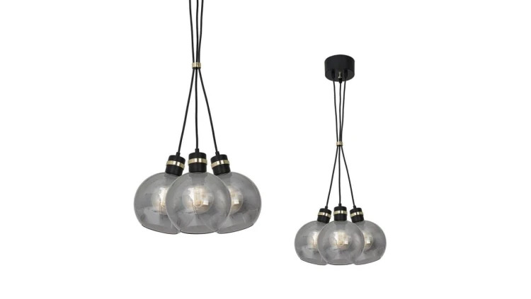 Lampa wisząca OMEGA BLACK / GOLD 3xE27 MLP6532 Milagro