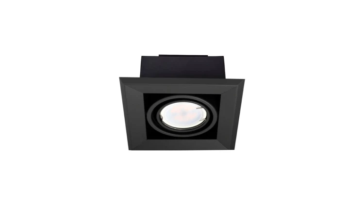 LAMPA PODTYNKOWA BLOCCO CZARNA 1x7W GU10 LED ML472 Milagro