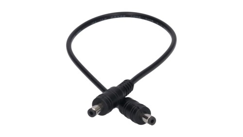 Przedłużka DC 5.5/2.1 1W-1W czarna 30cm 22/20awg