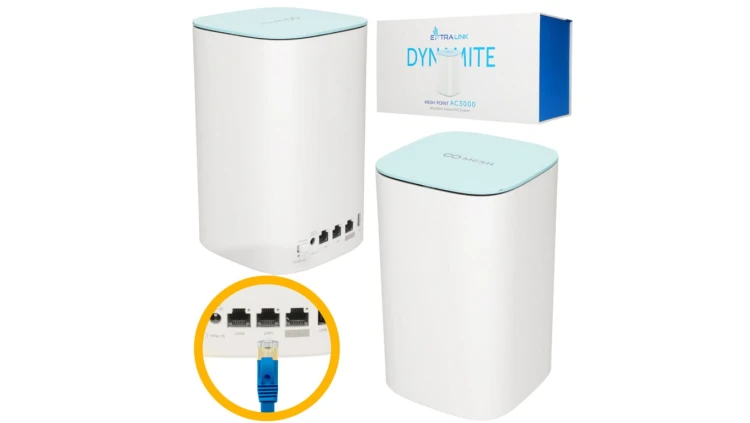 Moduł rozszerzający sieć Mesh AC3000, MU-MIMO, Domowy System Mesh WiFi Extralink Dynamite C31