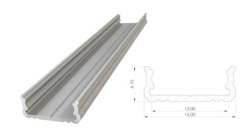 Profil aluminiowy LED nawierzchniowy AL12-GLS1-AS-2020