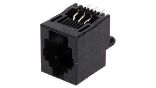 Gniazdo RJ12 6-pin Układ 6p6c THT proste 16,51mm 5520425-3