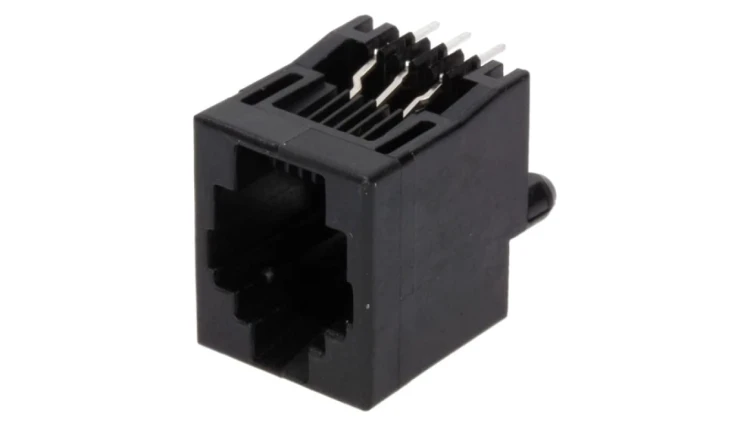 Gniazdo RJ12 6-pin Układ 6p6c THT proste 16,51mm 5520425-3