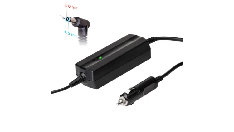 Zasilacz samochodowy do notebooka Akyga AK-ND-40 19.5V / 3.33A 65W 4.5 x 3.0 mm + pin HP 1.2m