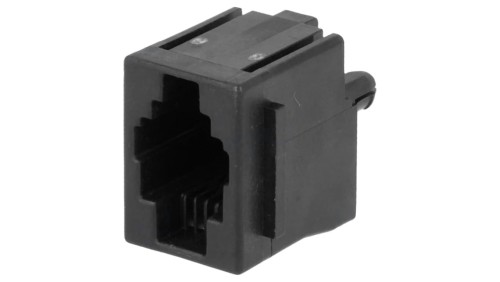 Gniazdo RJ9 4-pin z blokadą panel stop Układ 4p4c THT proste 5520257-2