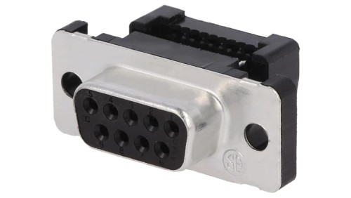 D-Sub 9-pin wtyk żeńskie na taśmę IDC rozmiar 1 (DE) 1658612-4