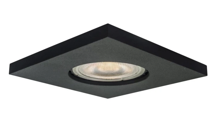 Kwadratowe oczko punktowe nieruchomy LAGOS czarny na GU10 LP-440/1RS BK square Light Prestige