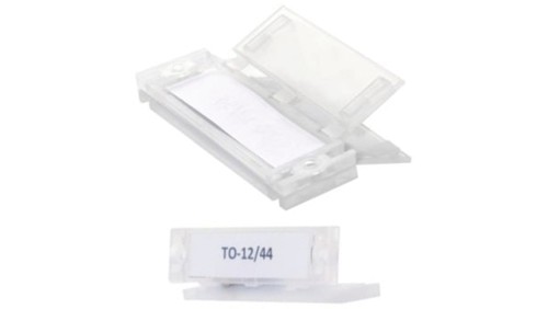 Tabliczki opisowe zamykane 12x44mm 10szt