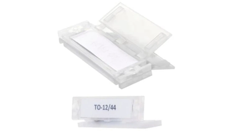 Tabliczki opisowe zamykane 12x44mm 10szt