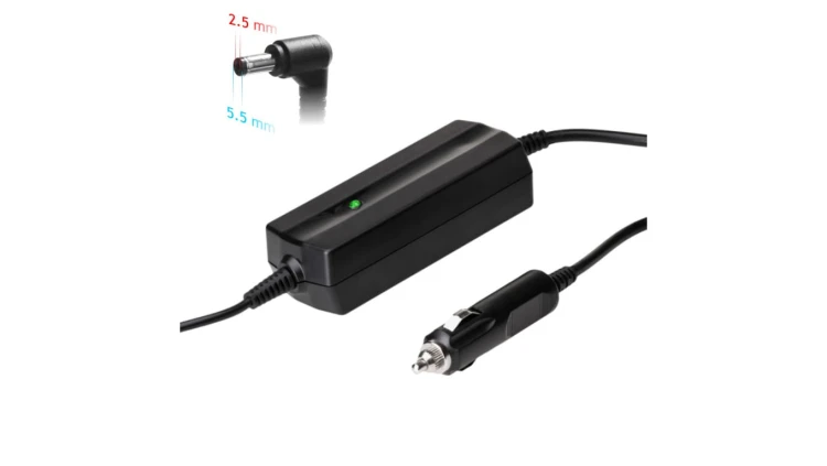 Zasilacz samochodowy do notebooka Akyga AK-ND-31 19V / 3.42A 65W 5.5 x 2.5 mm ASUS / TOSHIBA 1.2m