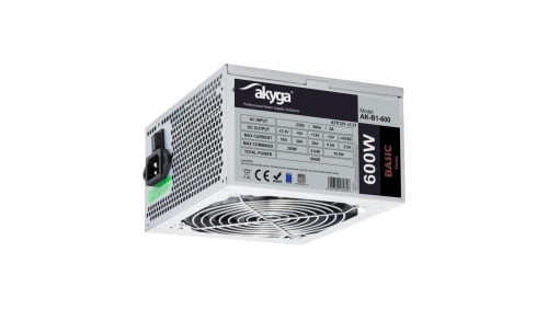 Zasilacz ATX 600W Akyga AK-B1-600 P4 PCI-E 6+2 pin 4x SATA 2x Molex PPFC FAN 12cm