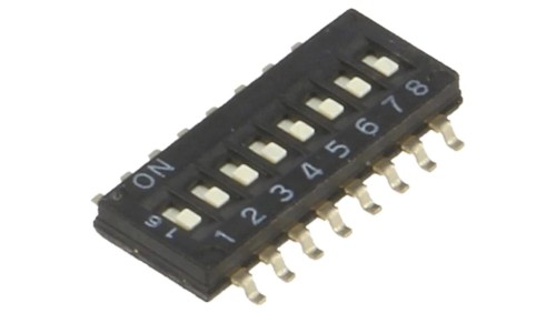 Przełącznik DIP-SWITCH Ilość sekcji 8 ON-OFF 0,025A/24VDC A6H-8102
