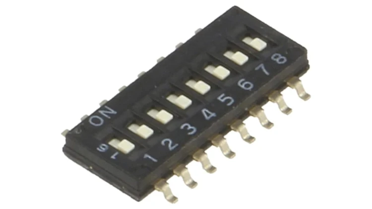 Przełącznik DIP-SWITCH Ilość sekcji 8 ON-OFF 0,025A/24VDC A6H-8102
