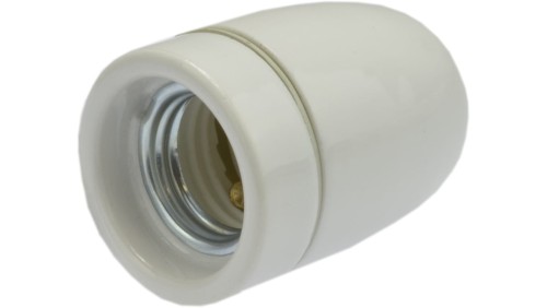 Oprawka żarówki E27 ceramiczna biała