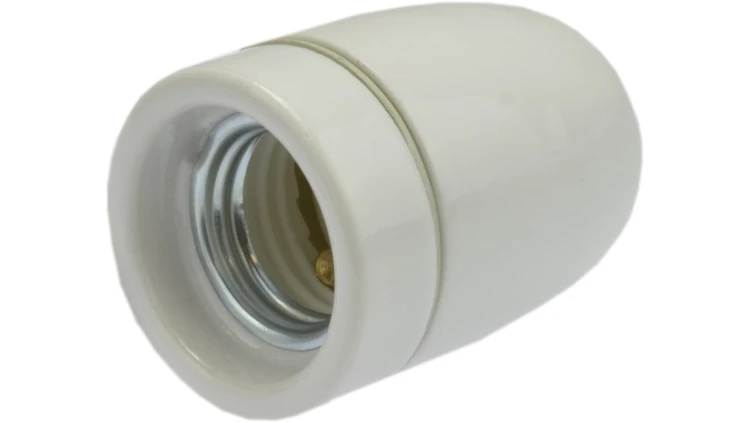 Oprawka żarówki E27 ceramiczna biała