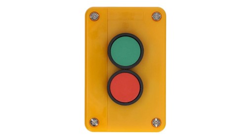 Kaseta sterownicza z dwoma przyciskami START STOP żółta