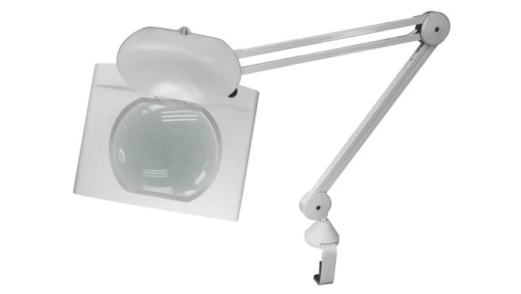 Lampa z lupą, 3dioptrii, 190 x 160mm, Montaż zaciskowy na stole, LED, 17.5W, Wtyk UE, Wtyczka brytyjska