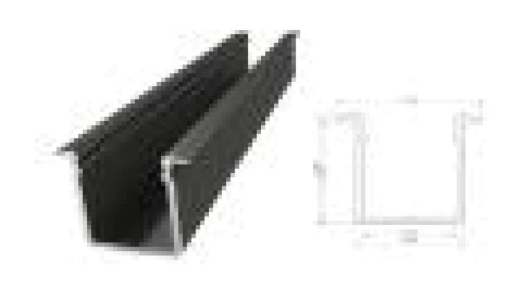 Wpuszczany profil ALU czarny lakier 15x16mm 2010mm GROOVE black lacquer