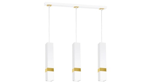 Lampa wisząca VIDAR WHITE/GOLD 3xGU10 MLP6276 Milagro