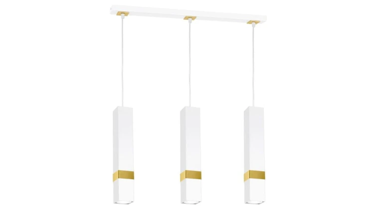 Lampa wisząca VIDAR WHITE/GOLD 3xGU10 MLP6276 Milagro