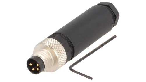 Złącze męskie M8 proste 4-pin na przewód SSTGF040MSSFKPG