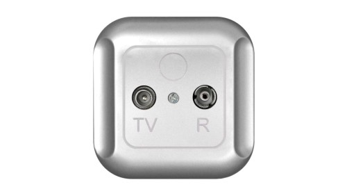 TOPAZ Gniazdo antenowe RTV końcowe GAP-T/K srebrne