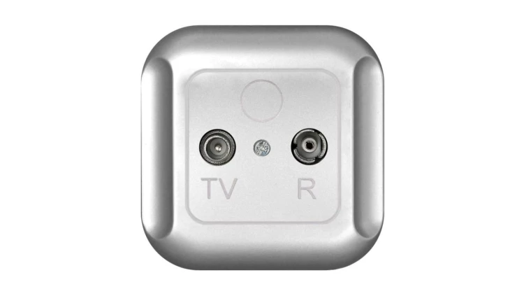 TOPAZ Gniazdo antenowe RTV końcowe GAP-T/K srebrne