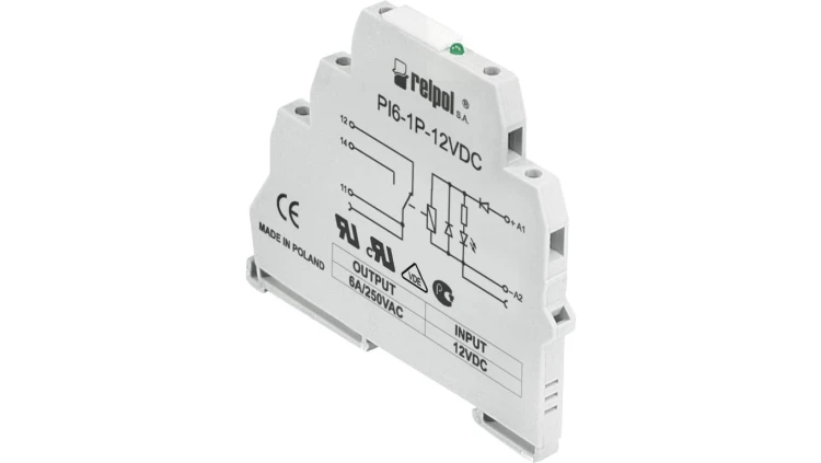 Przekaźnik interfejsowy AgSnO2 1P 6A 24V DC AgSnO2 PI6-1P-24VDC 858550
